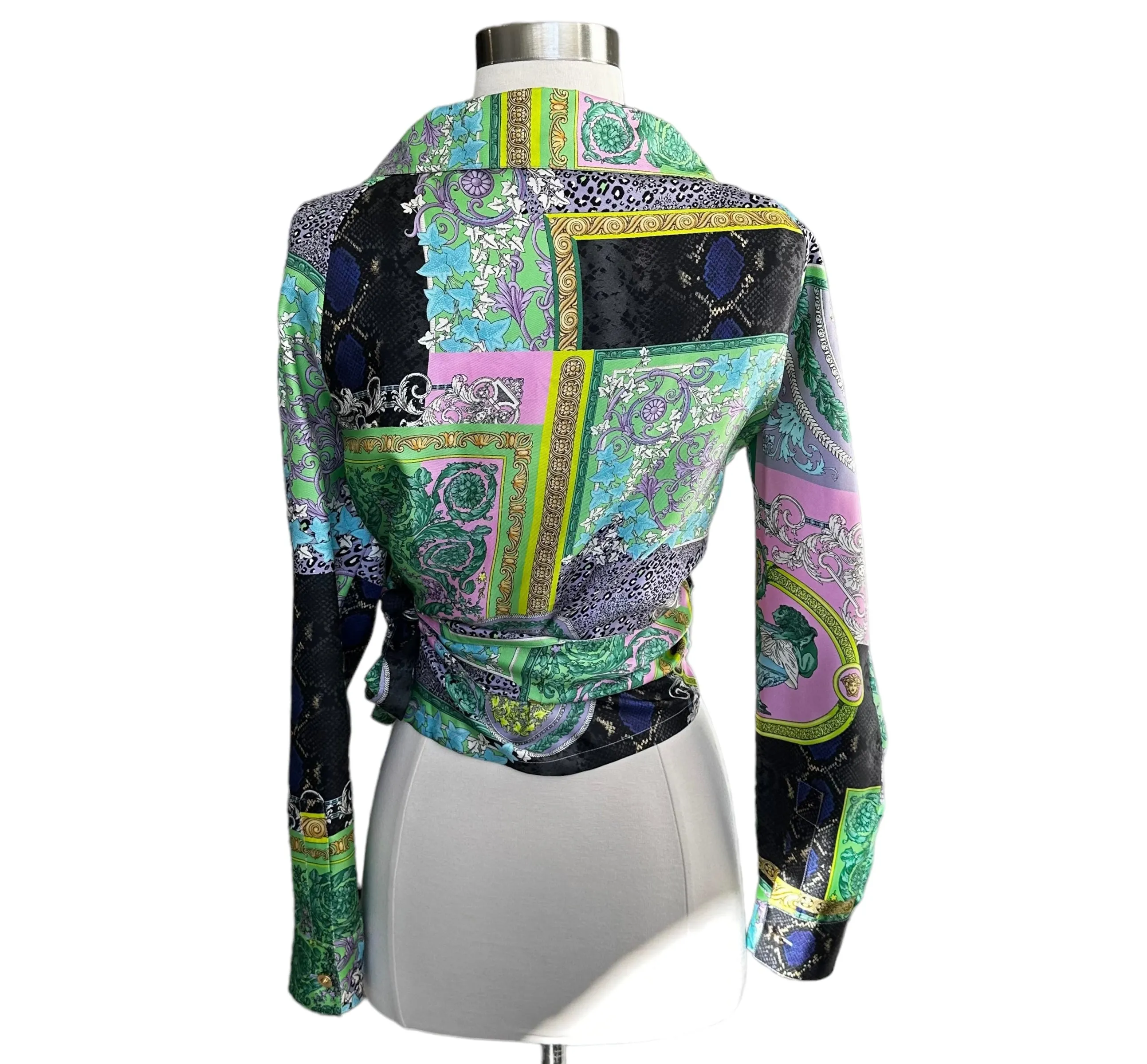 Printed Silk Shirt - M