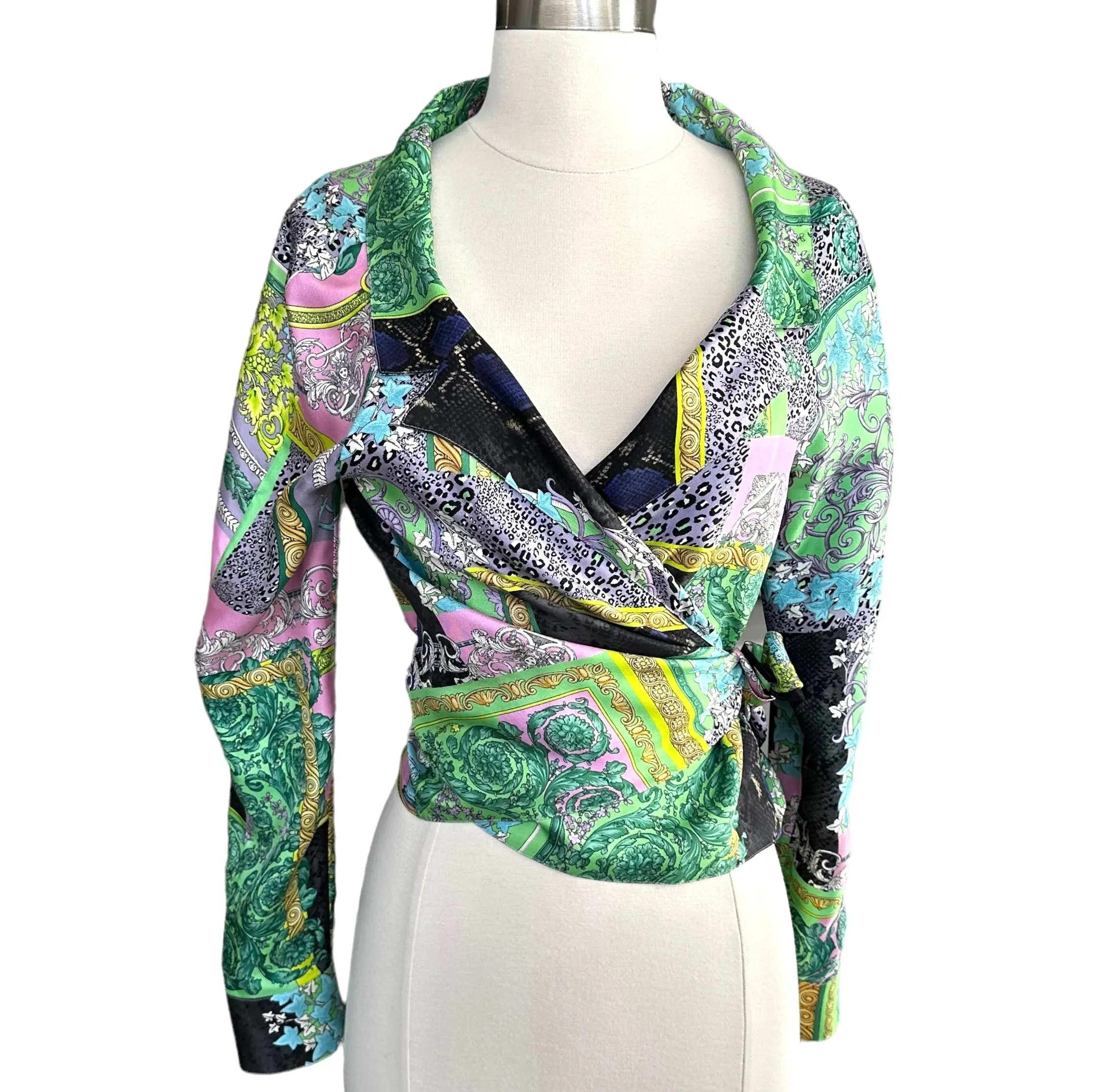 Printed Silk Shirt - M