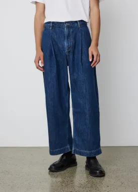 Puch Single Pleated Wide Denim Pant