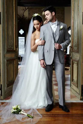"Aspen" Heather Grey Suit Jacket (Separates)