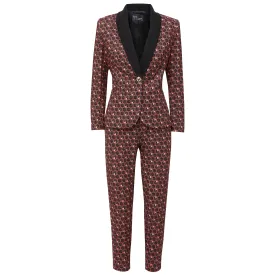 Rebellious Stretch Blazer - Coral Pattern
