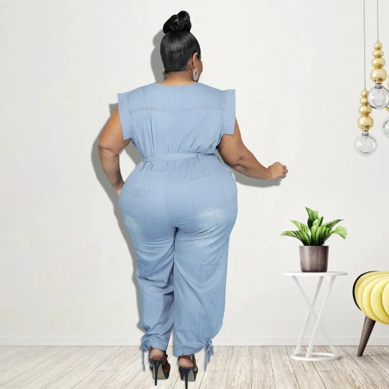 Short Sleeve Plus Size Romper