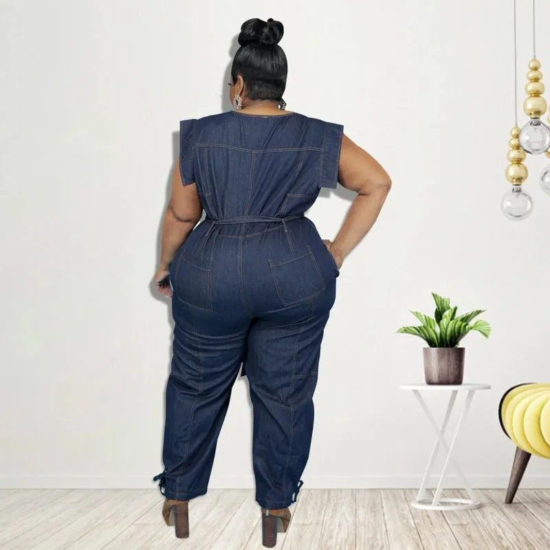 Short Sleeve Plus Size Romper