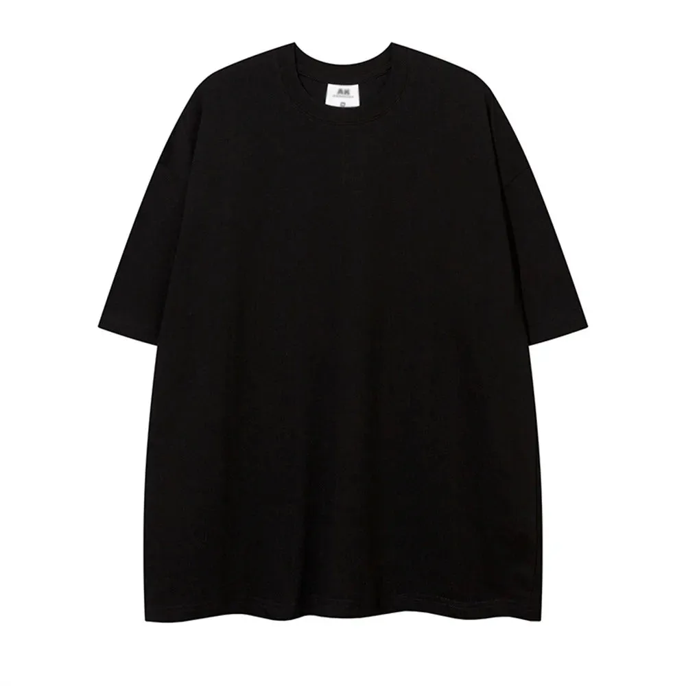 Solid Color Short Sleeve T-shirt - Casual Basic Crew Neck Cotton Tee