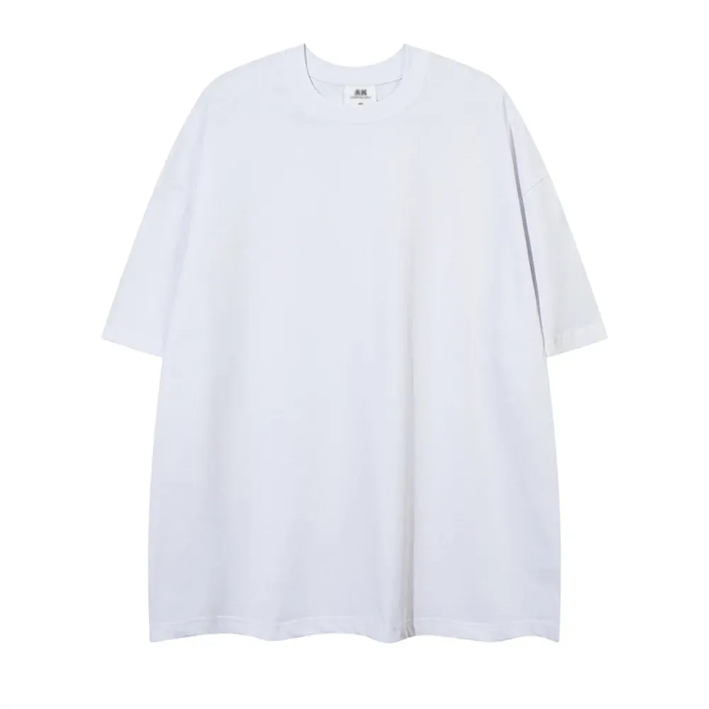 Solid Color Short Sleeve T-shirt - Casual Basic Crew Neck Cotton Tee