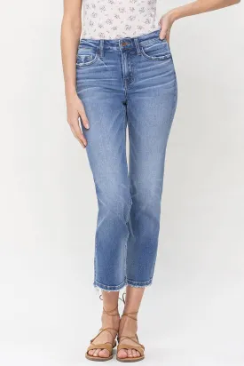STATELY MID RISE CROP STRAIGHT JEANS
