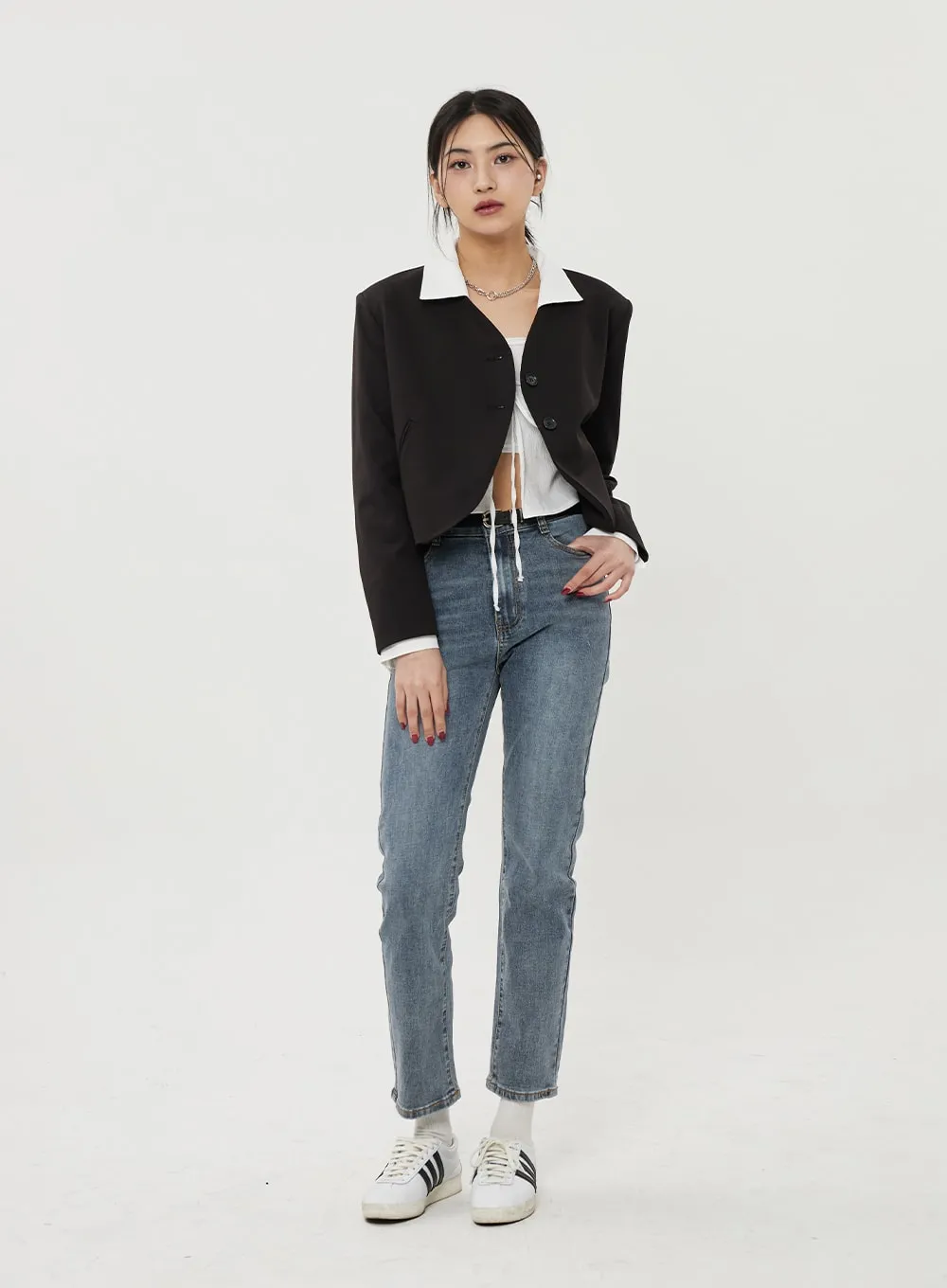 Straight Leg Ankle Jeans BF316