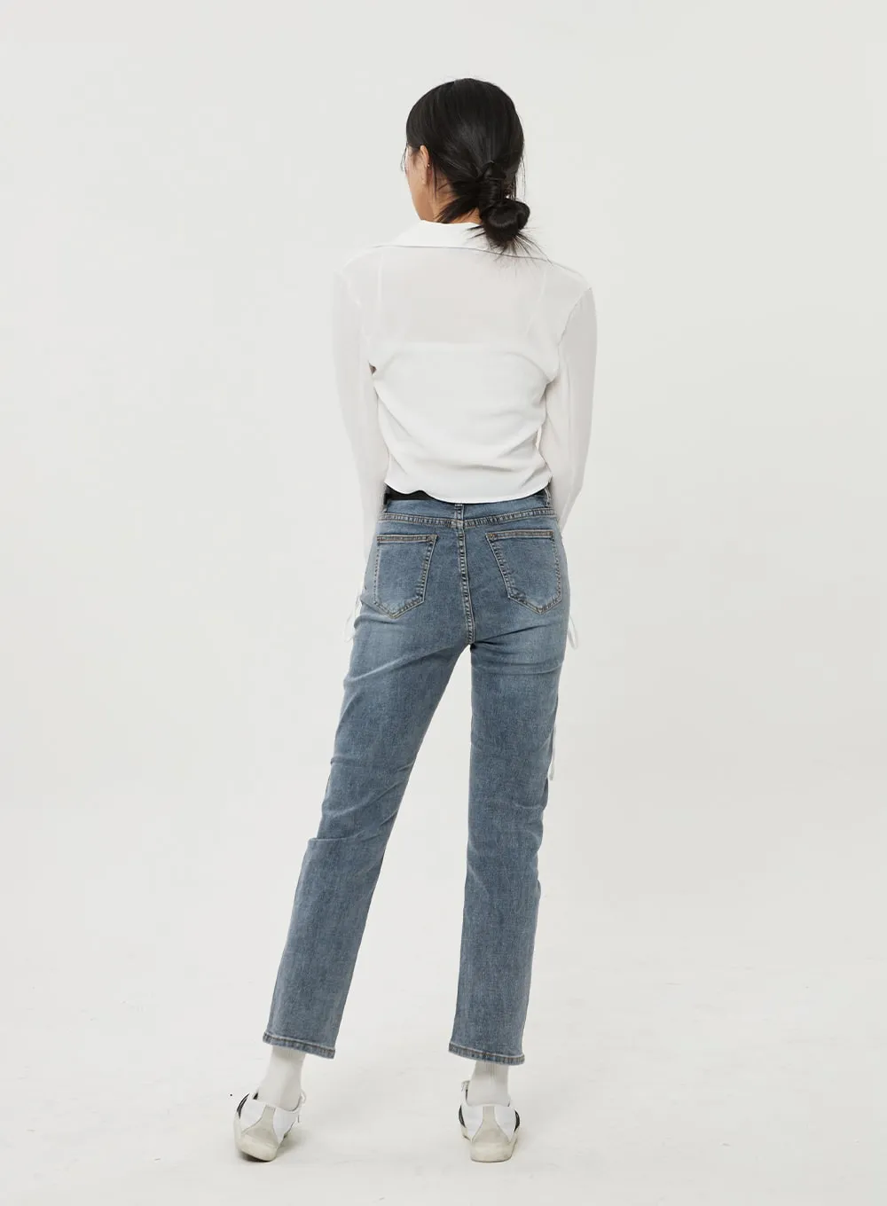 Straight Leg Ankle Jeans BF316