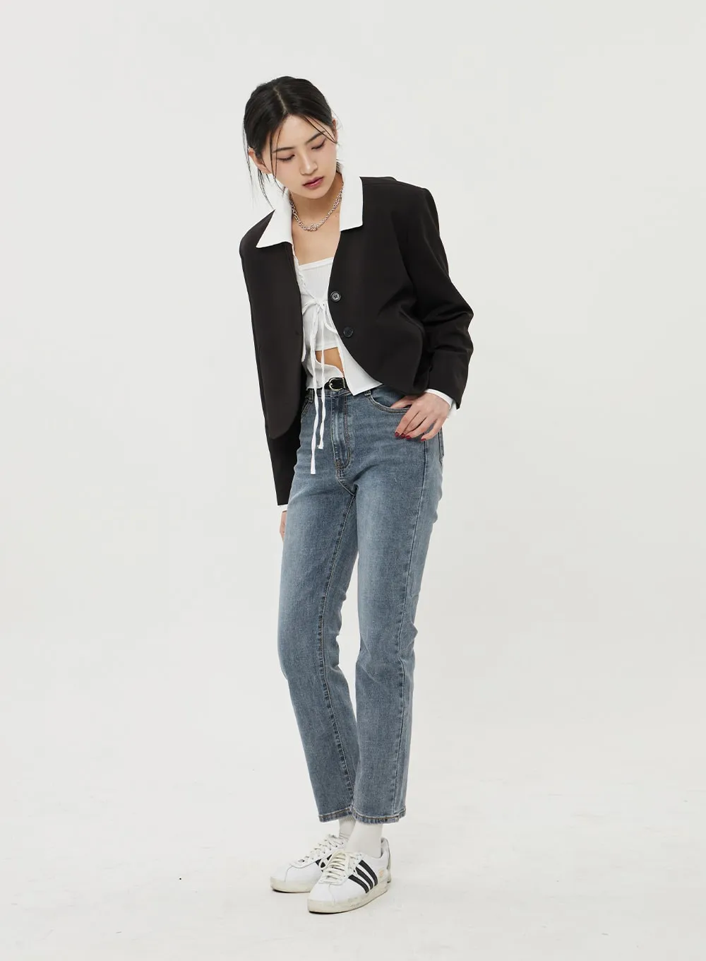Straight Leg Ankle Jeans BF316
