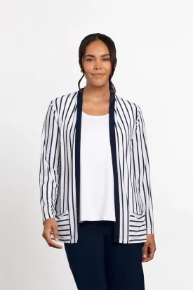 Sympli Stripe Everyday Cardigan 25144B