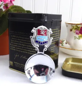 Tea Caddy Spoon Rhyl Tea Scoop Souvenir Teabag Caddy 1930s Enamel Finial