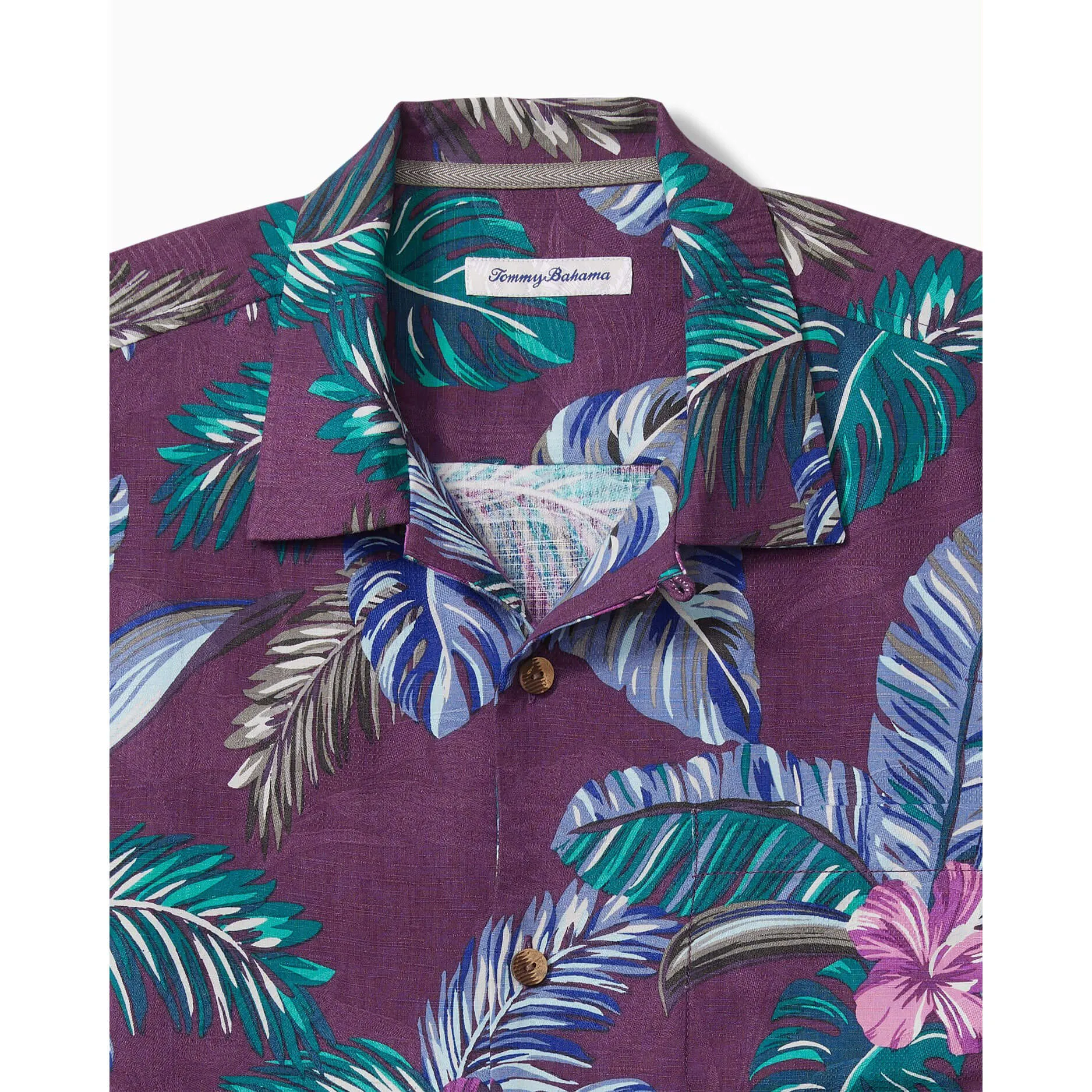 Tommy Bahama IslandZone Frond Fusion Camp Shirt - Orchid