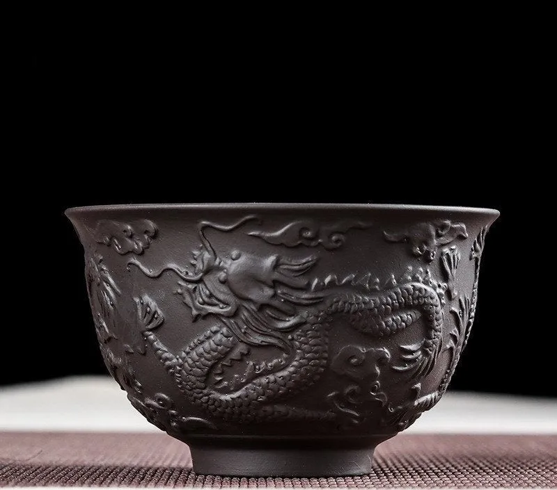Traditional Chinese Dragon Tea Cups - Authentic, Green Tea, Fruit Tea, Ceramic, Asian Style, Matcha Tea, Mini Cup, Sake Cup Kung Fu