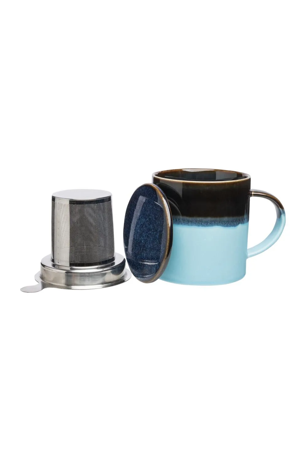 Tranquillo Blue Cup with tea strainer INDUSTRIAL 410 ml