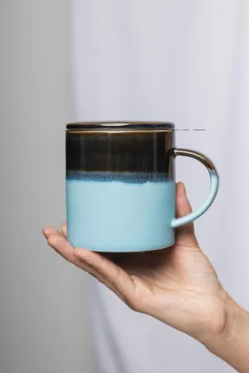 Tranquillo Blue Cup with tea strainer INDUSTRIAL 410 ml