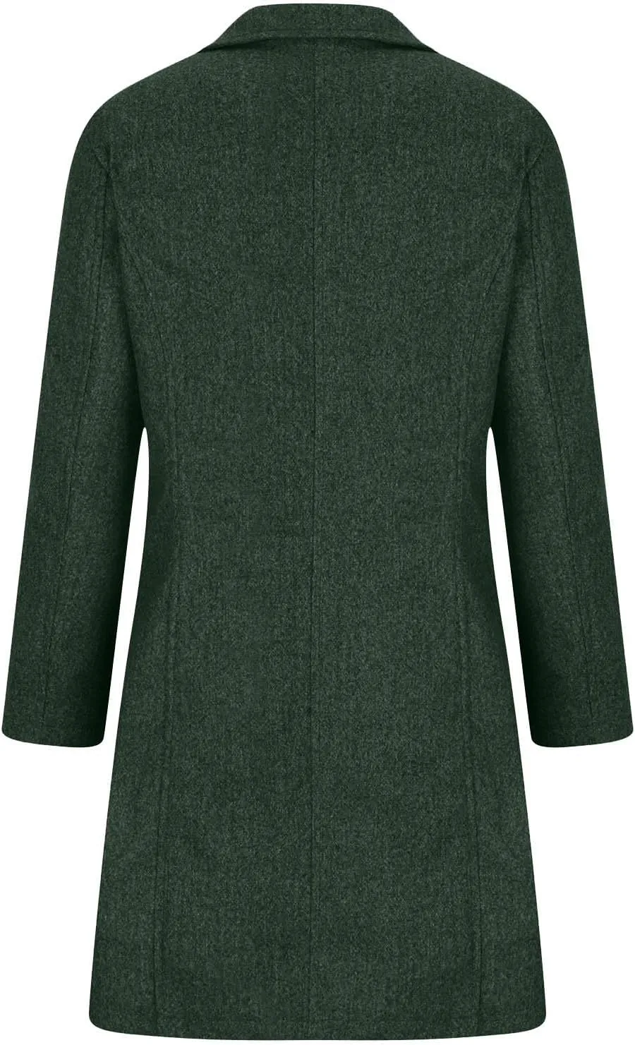 Trench Coat for Women 2024 Long Wool Coat Single Breasted Pea Coat Casual Lapel Coat Thicken Winter Coat Jacket