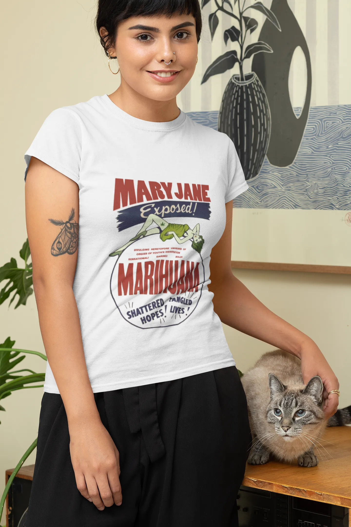 VCC  Women's T-shirts  All Over Print T-Shirt Dress / Maryjane Exposed