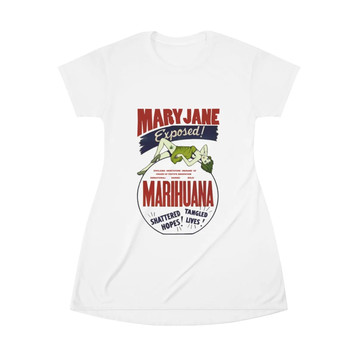 VCC  Women's T-shirts  All Over Print T-Shirt Dress / Maryjane Exposed