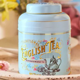 Vintage Victorian Tea Caddy - Powder Blue