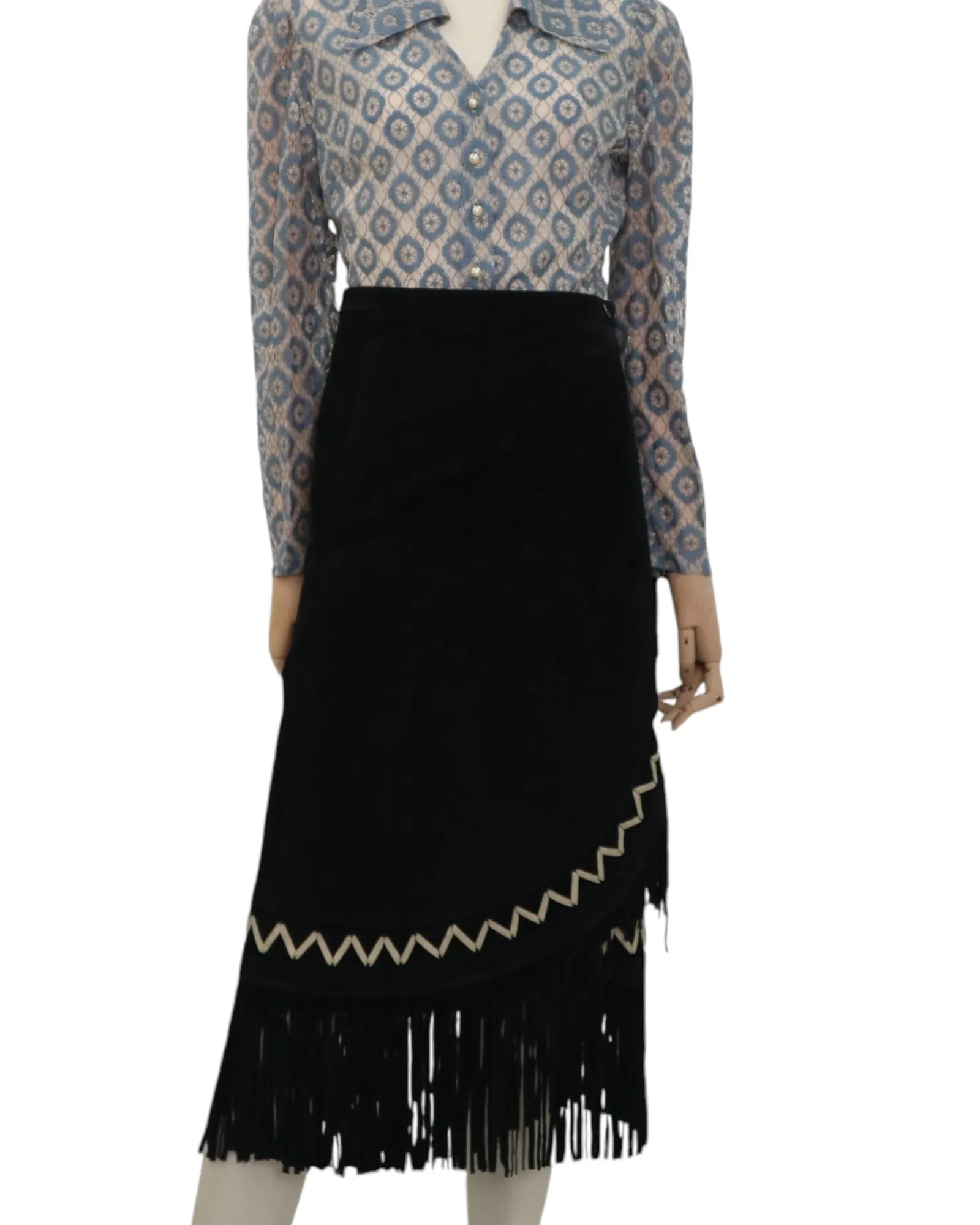 Vintage Western Suede Skirt
