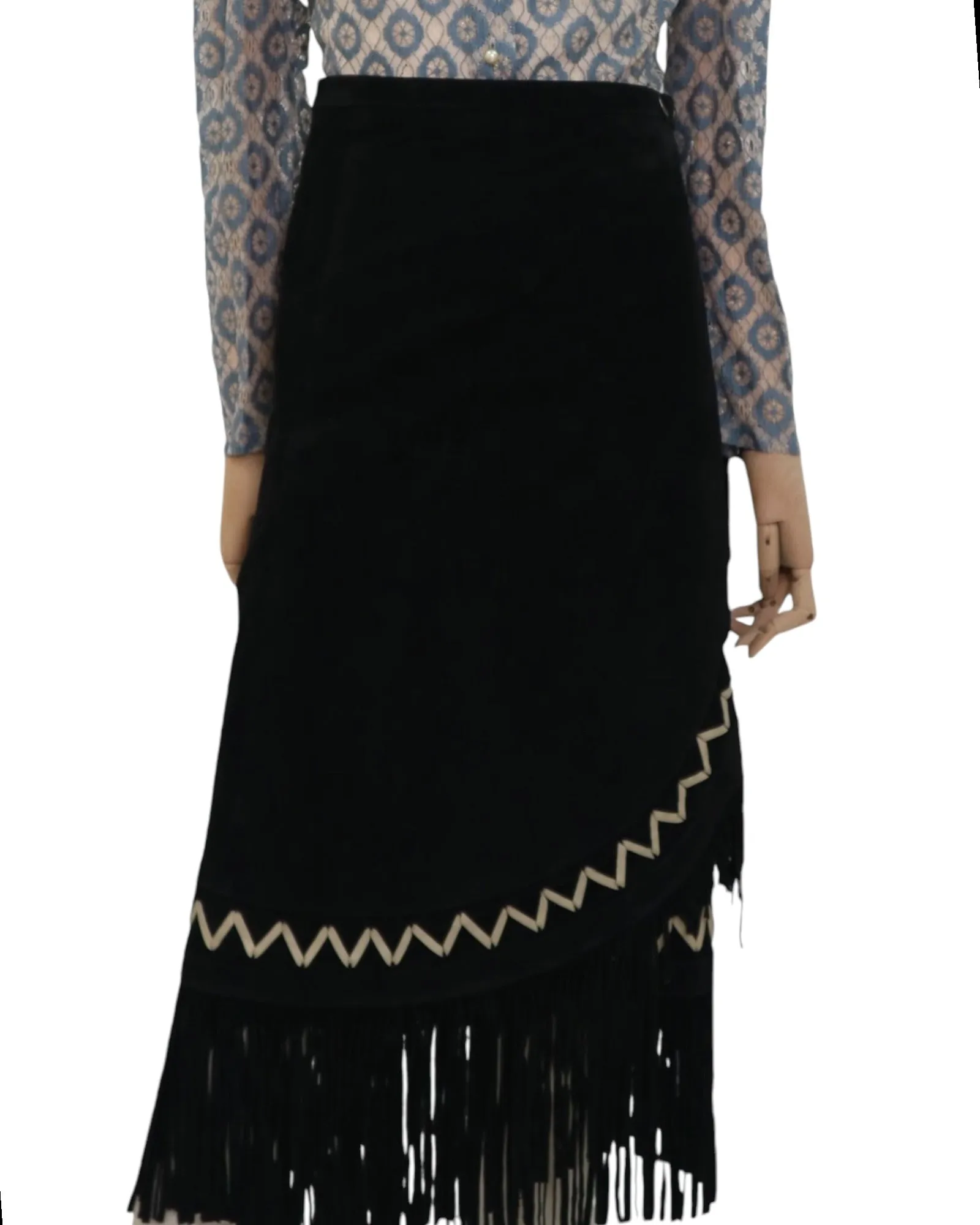 Vintage Western Suede Skirt