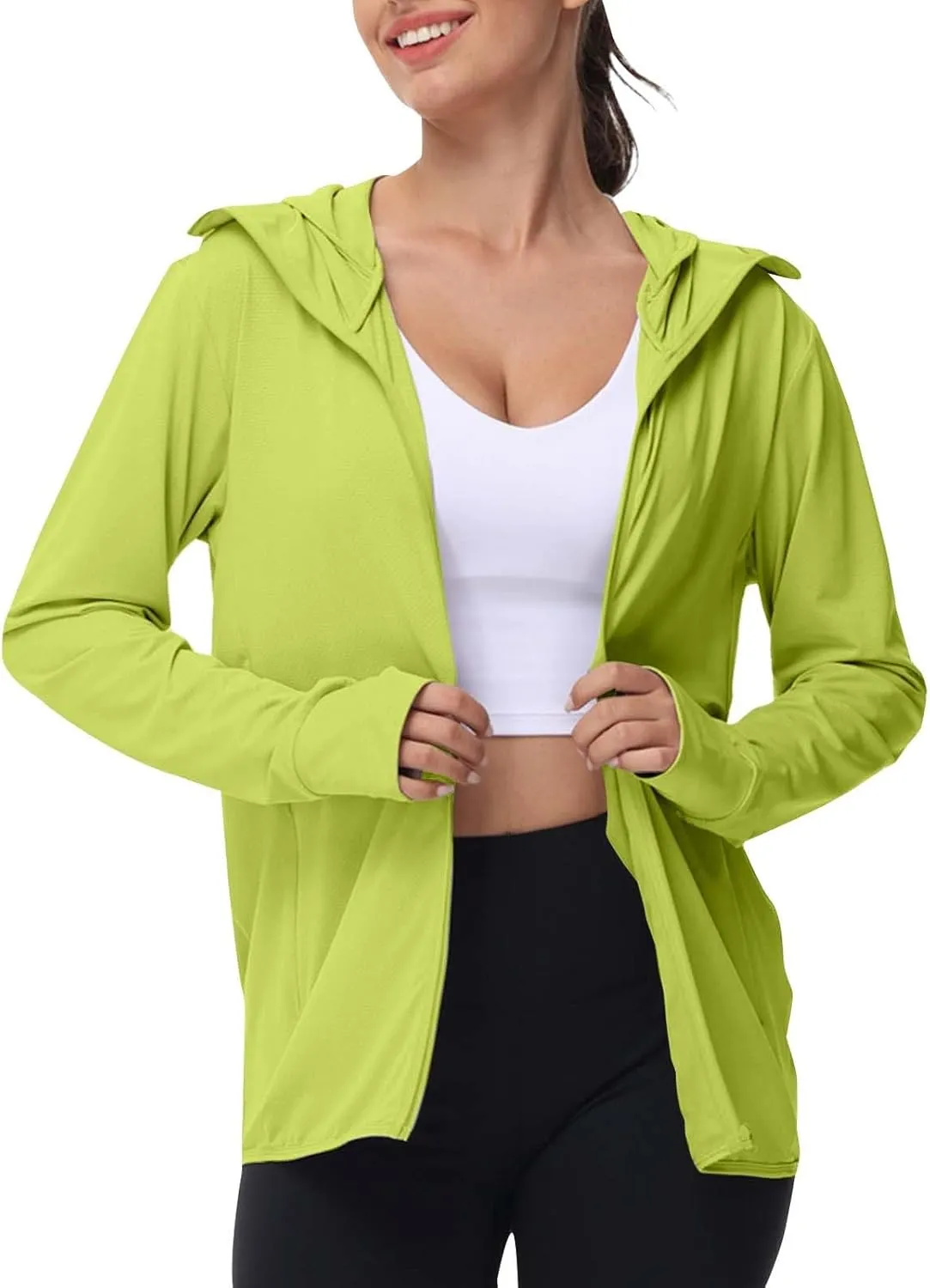 Women's Sun Protection Hoodie UPF 50  Long Sleeve Zip Up Jackets Lightweight UV Shirt for Outdoor Fishing Hiking