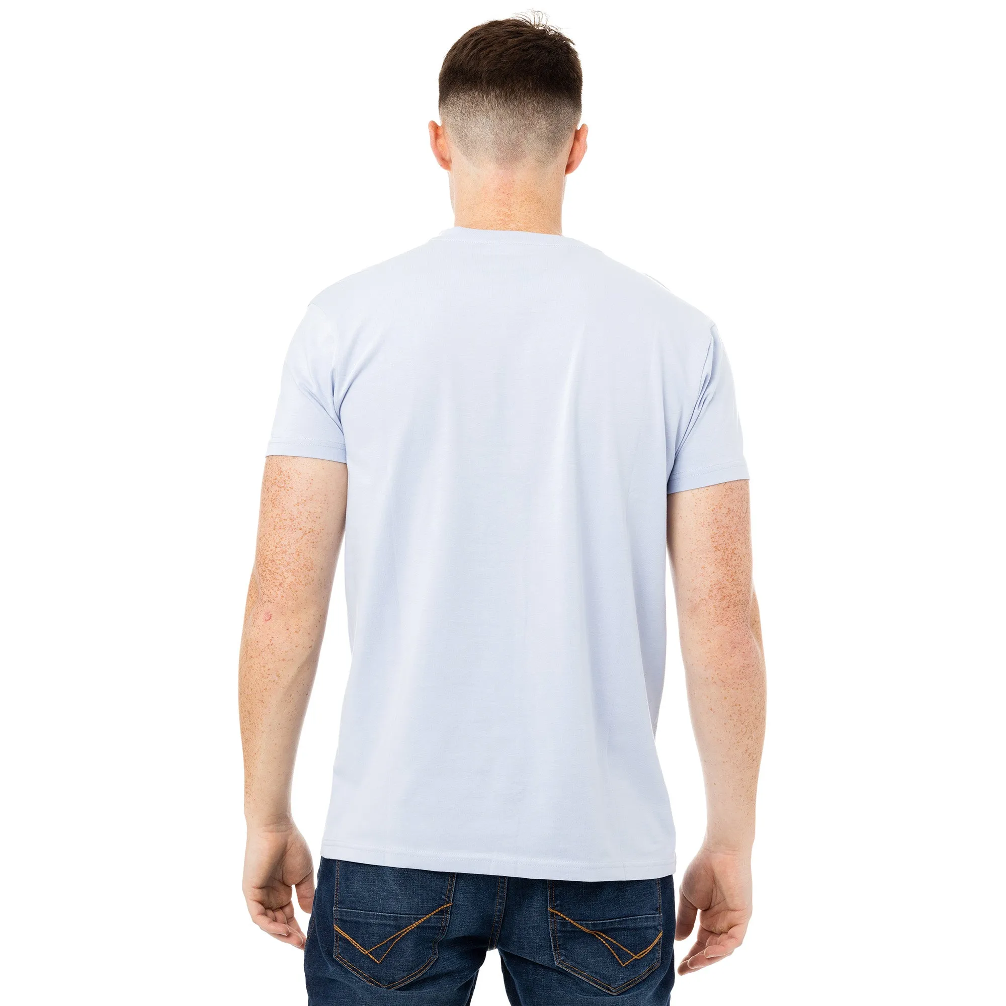 X RAY Men's Basic V-Notch Neck Short Sleeve Split Neck T-Shirt